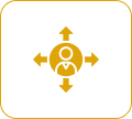 Person icon with four directional arrows.